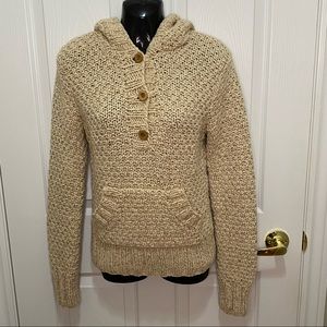 Roots Winter Edition Sweater Hooded Beige Size Medium